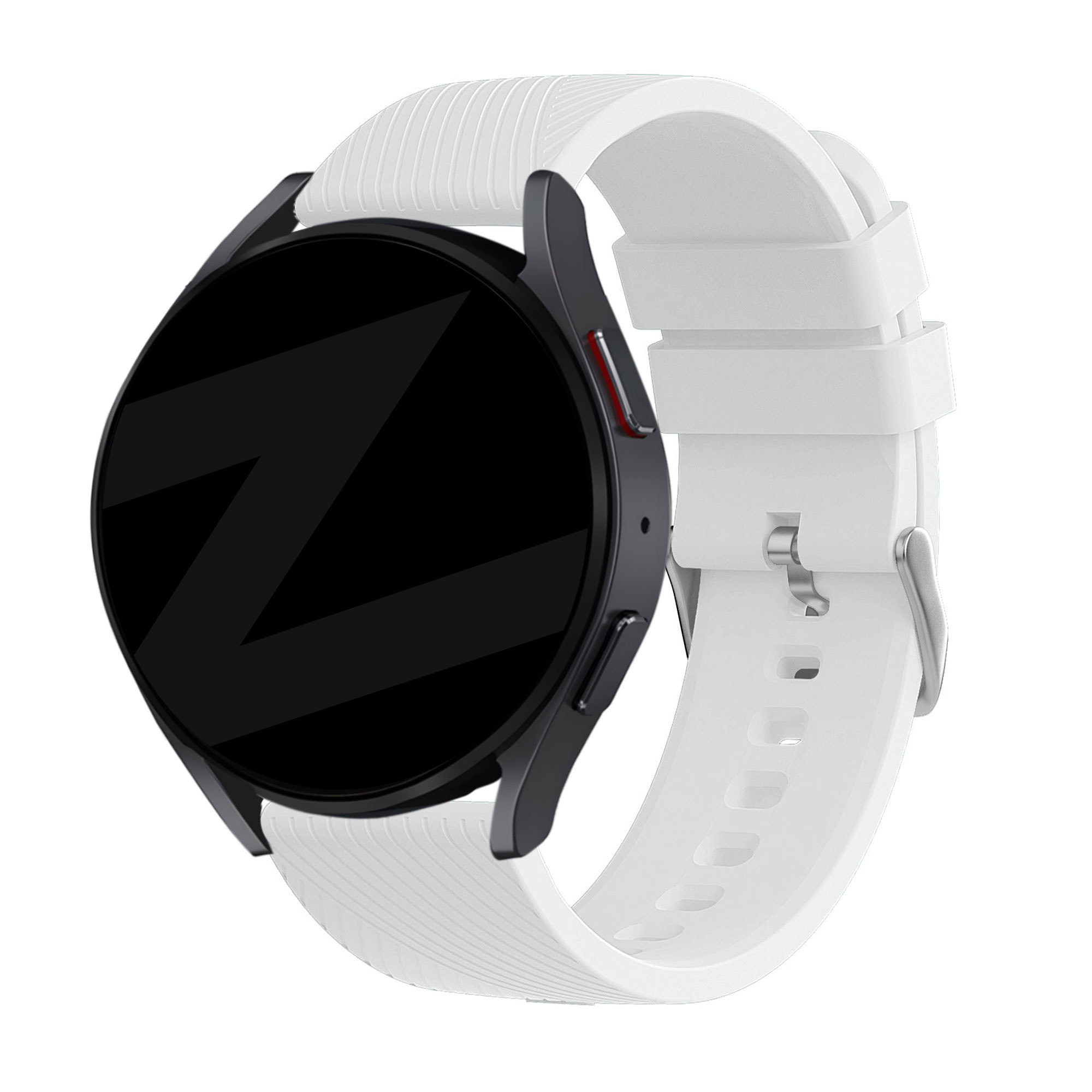 Bandz Amazfit Bip 6 siliconen band 'Deluxe' (wit)