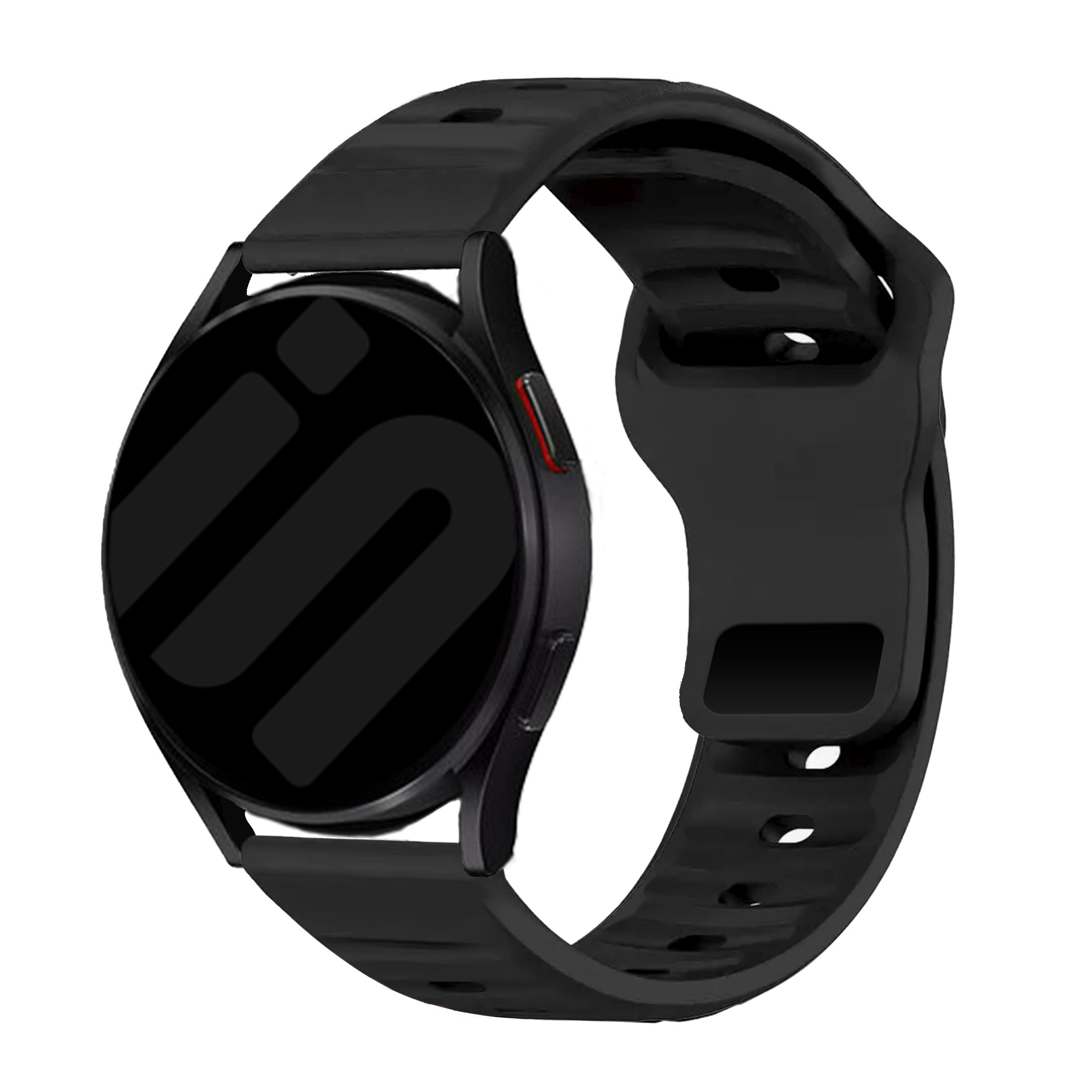 Strap-it Amazfit Bip 6 outdoor siliconen bandje (zwart)