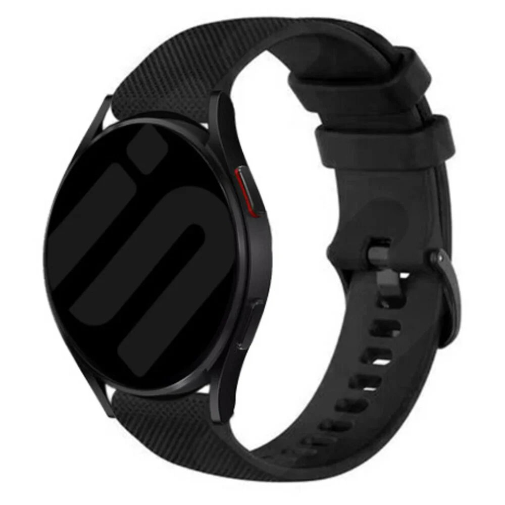 Strap-it Amazfit Bip 6 luxe siliconen bandje (zwart)