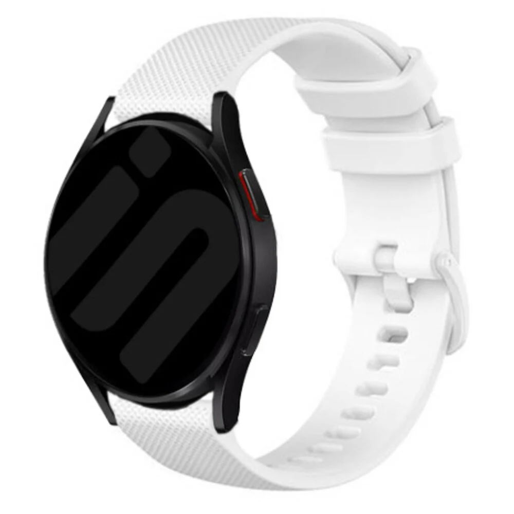 Strap-it Amazfit Bip 6 luxe siliconen bandje (wit)