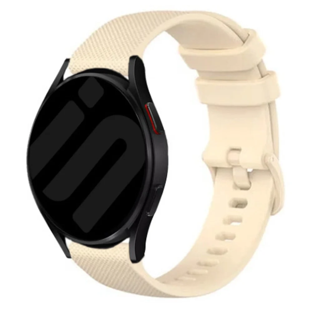 Strap-it Amazfit Bip 6 luxe siliconen bandje (beige)