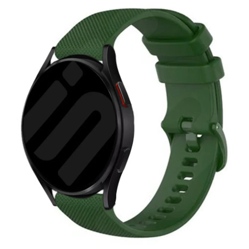 Strap-it Amazfit Bip 6 luxe siliconen bandje (legergroen)