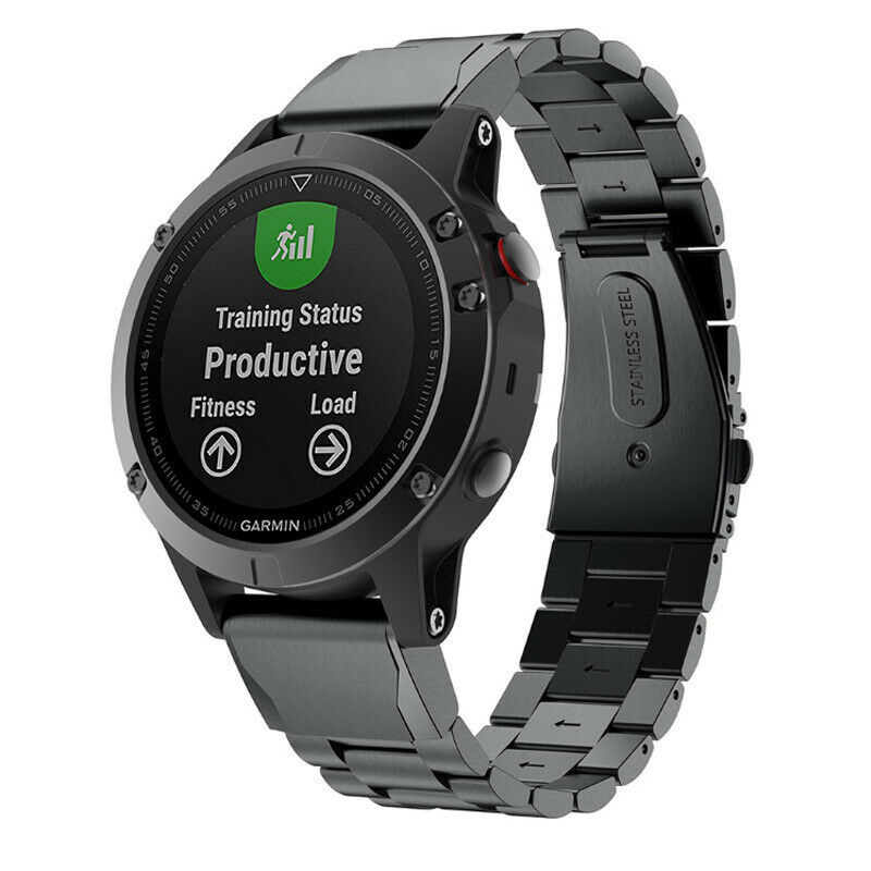 Strap-it Garmin MARQ stalen band (zwart)