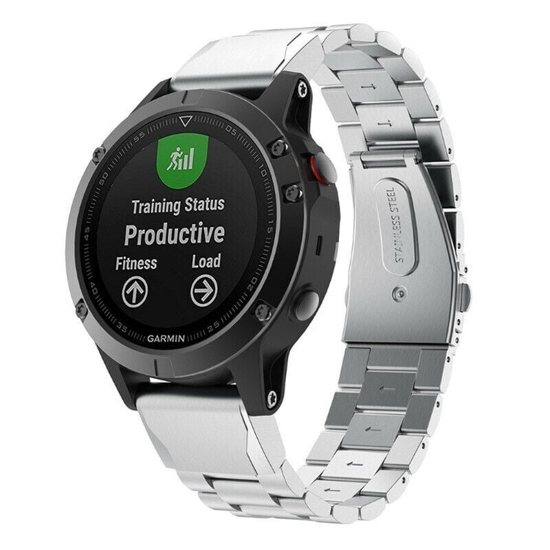 Strap-it Garmin MARQ stalen band (zilver)