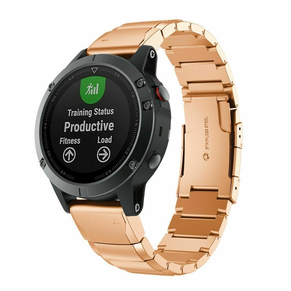 Strap-it Garmin MARQ metalen bandje (rosé goud)