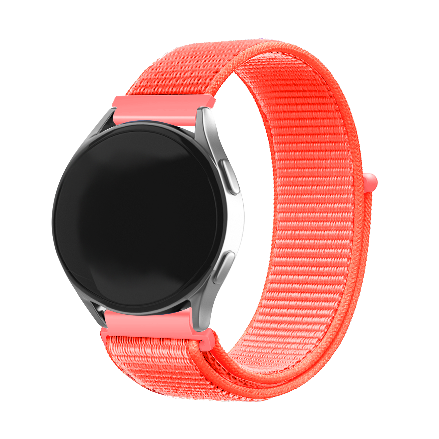Strap-it Amazfit Bip 6 nylon bandje (oranje/rood)
