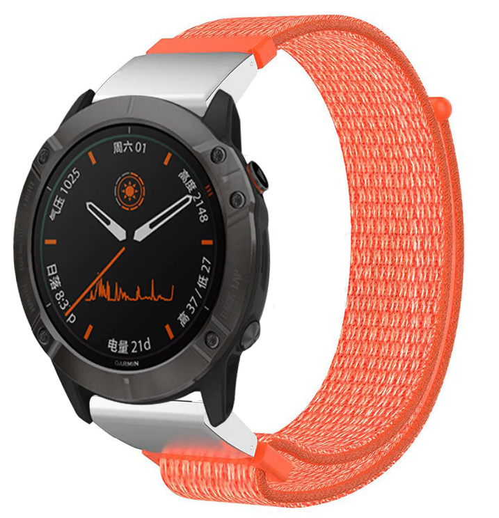Strap-it Garmin MARQ nylon band (oranje)