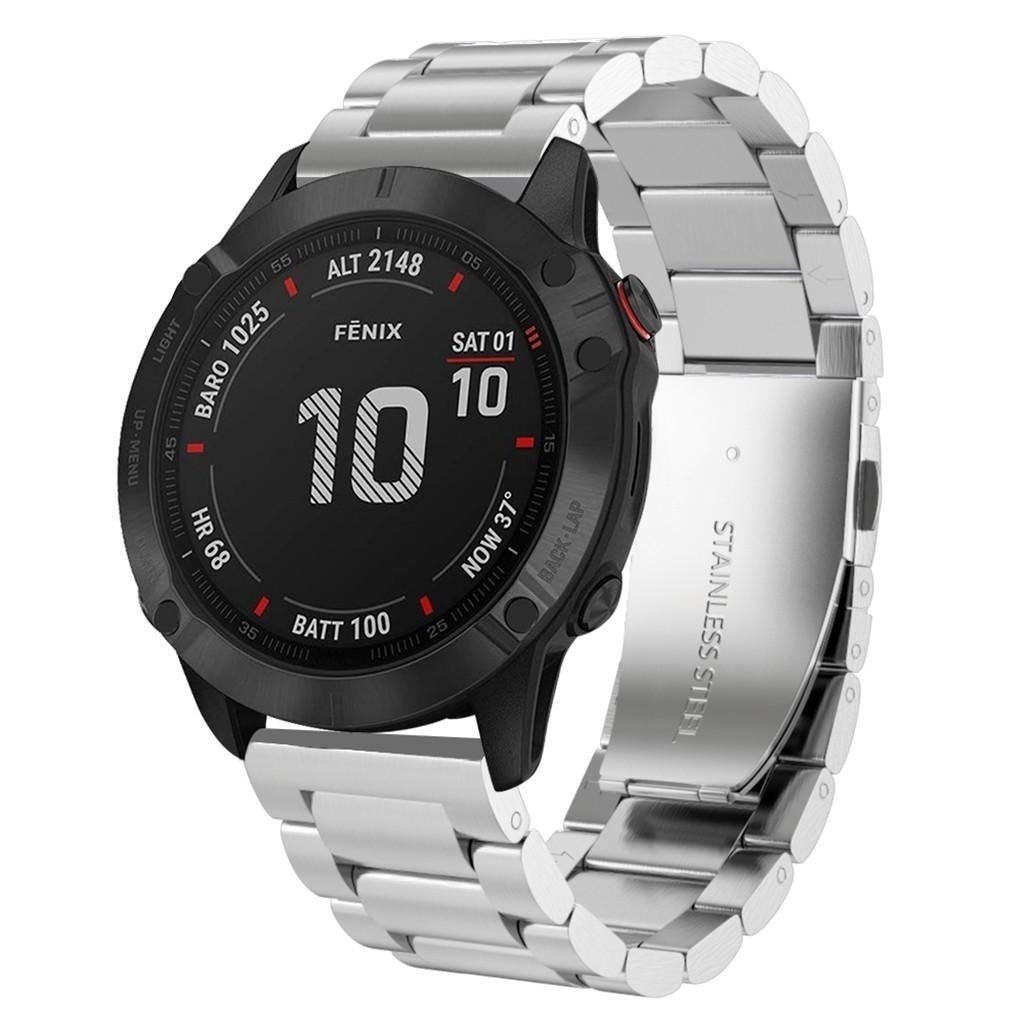 Strap-it Garmin Tactix 8 - 51mm stalen band (zilver)