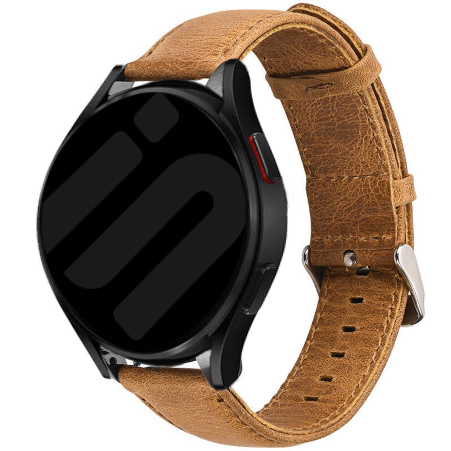 Strap-it Samsung Galaxy Watch 7 - 44mm leren bandje (bruin)