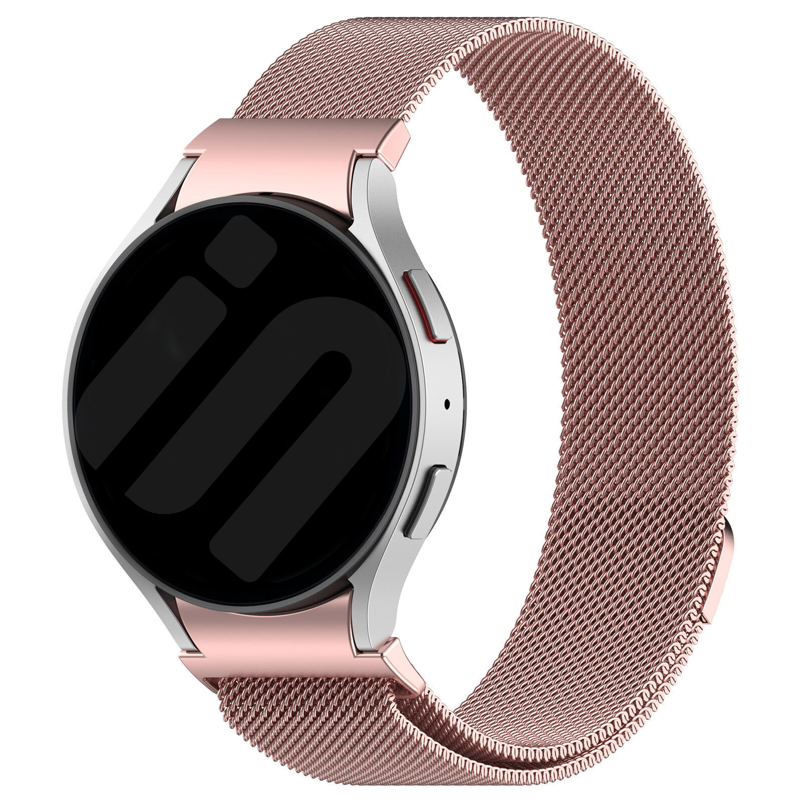 Strap-it Samsung Galaxy Watch 7 - 40mm 'One push' Milanese band (roze)
