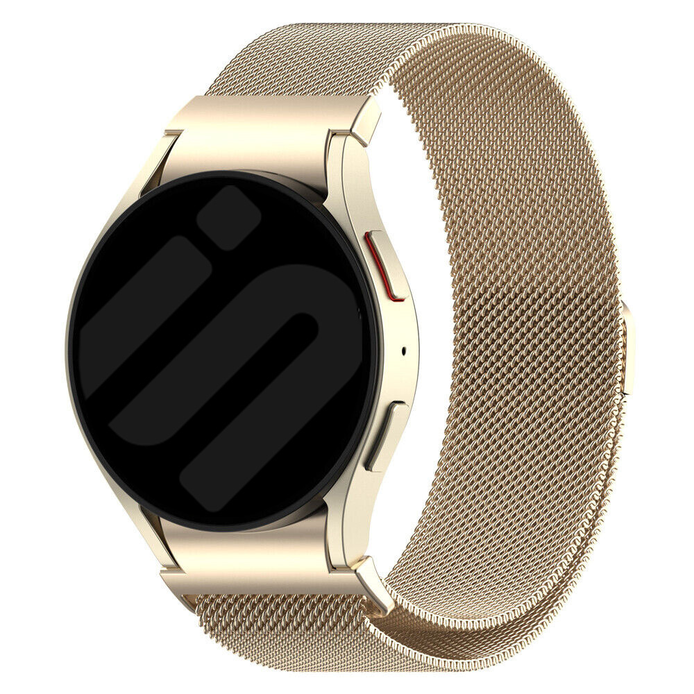Strap-it Samsung Galaxy Watch 7 44mm 'One push' Milanese band (champagne)