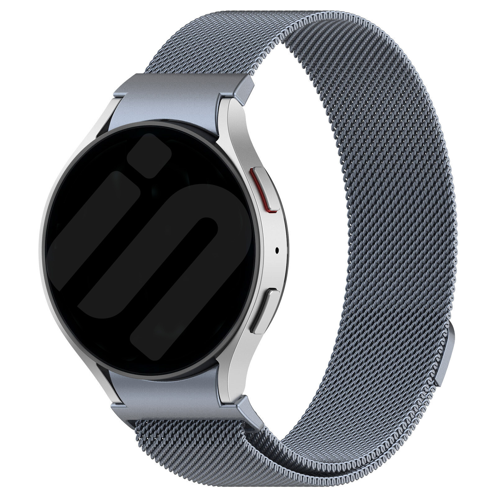 Strap-it Samsung Galaxy Watch 7 44mm 'One push' Milanese band (grijs)