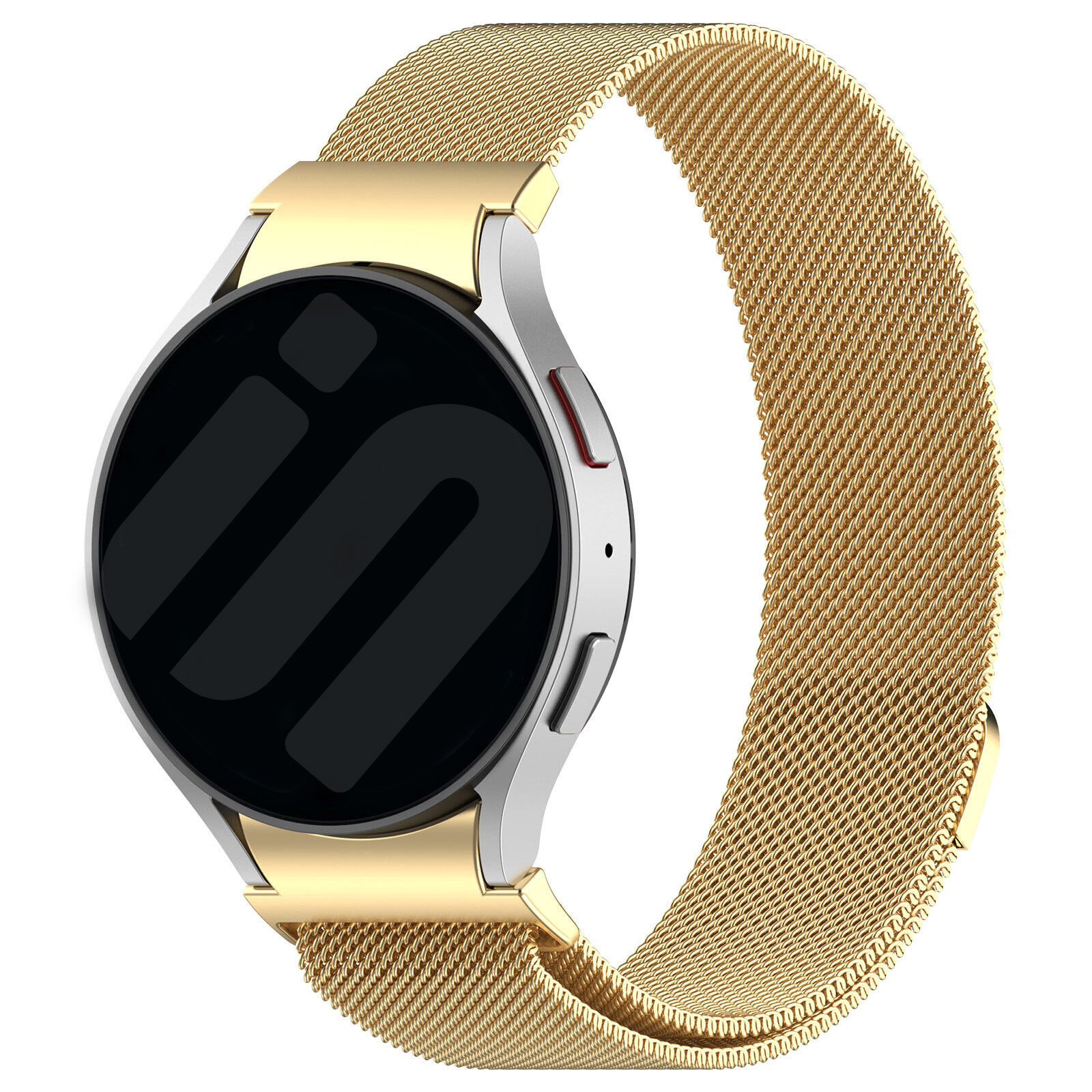 Strap-it Samsung Galaxy Watch 7 44mm 'One push' Milanese band (goud)