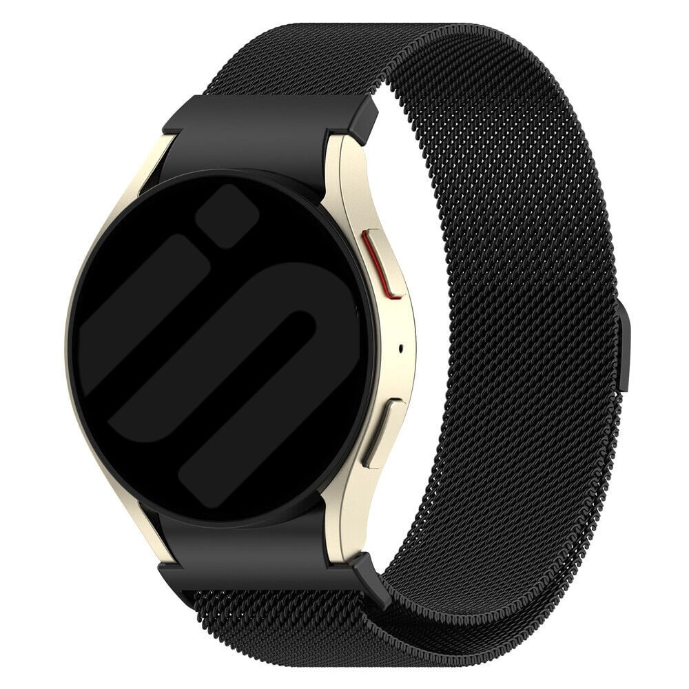 Strap-it Samsung Galaxy Watch 7 - 40mm 'One push' Milanese band (zwart)