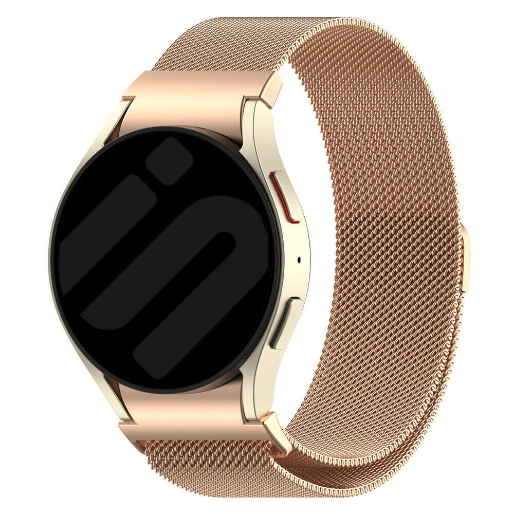 Strap-it Samsung Galaxy Watch 7 - 40mm 'One push' Milanese band (rosé goud)
