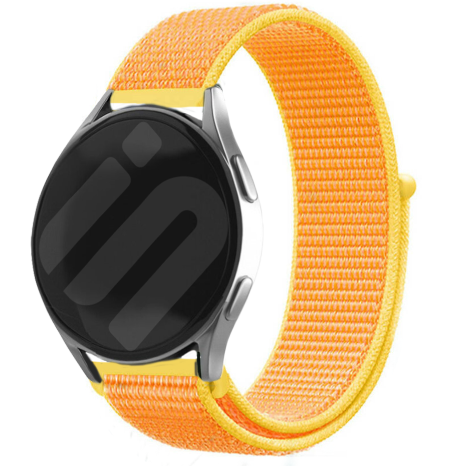 Strap-it Samsung Galaxy Watch 7 - 44mm nylon band (lichtgeel)