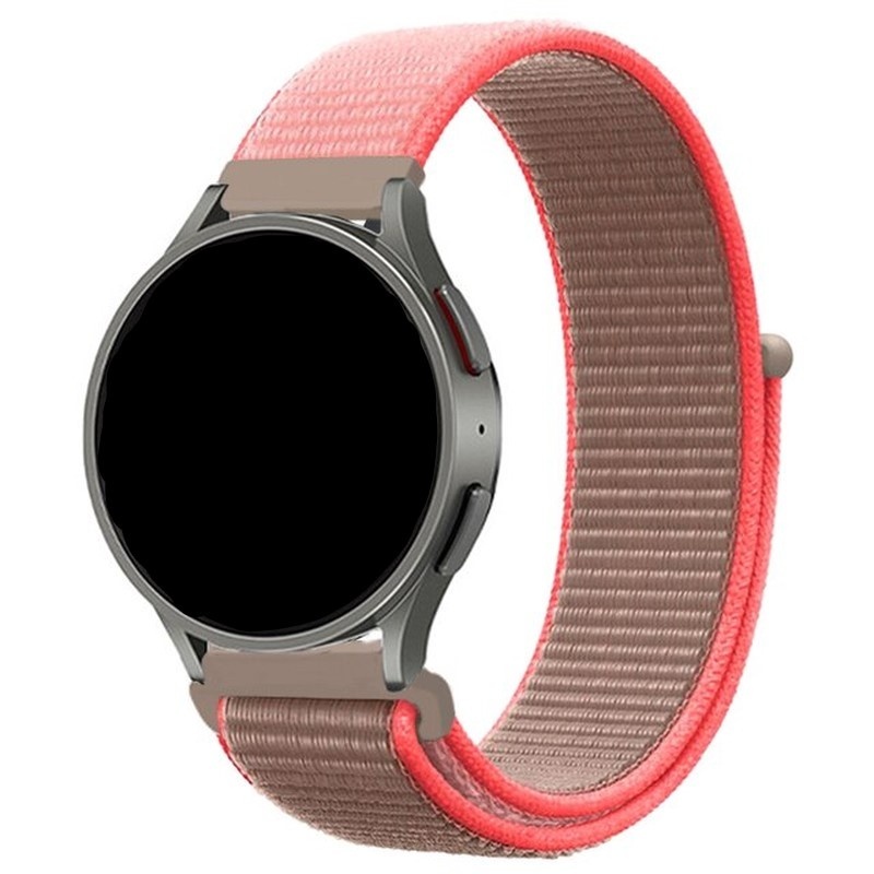 Strap-it Samsung Galaxy Watch 7 - 44mm nylon band (neon pink)