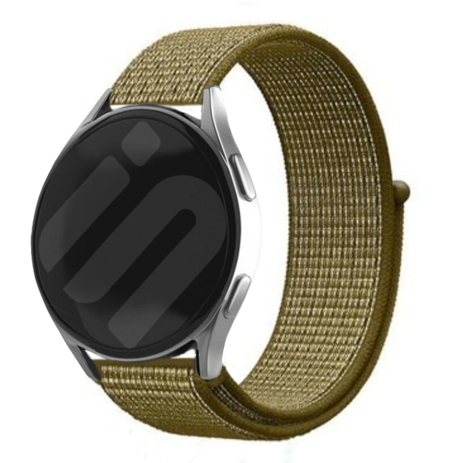 Strap-it Samsung Galaxy Watch 7 - 44mm nylon band (olijf)