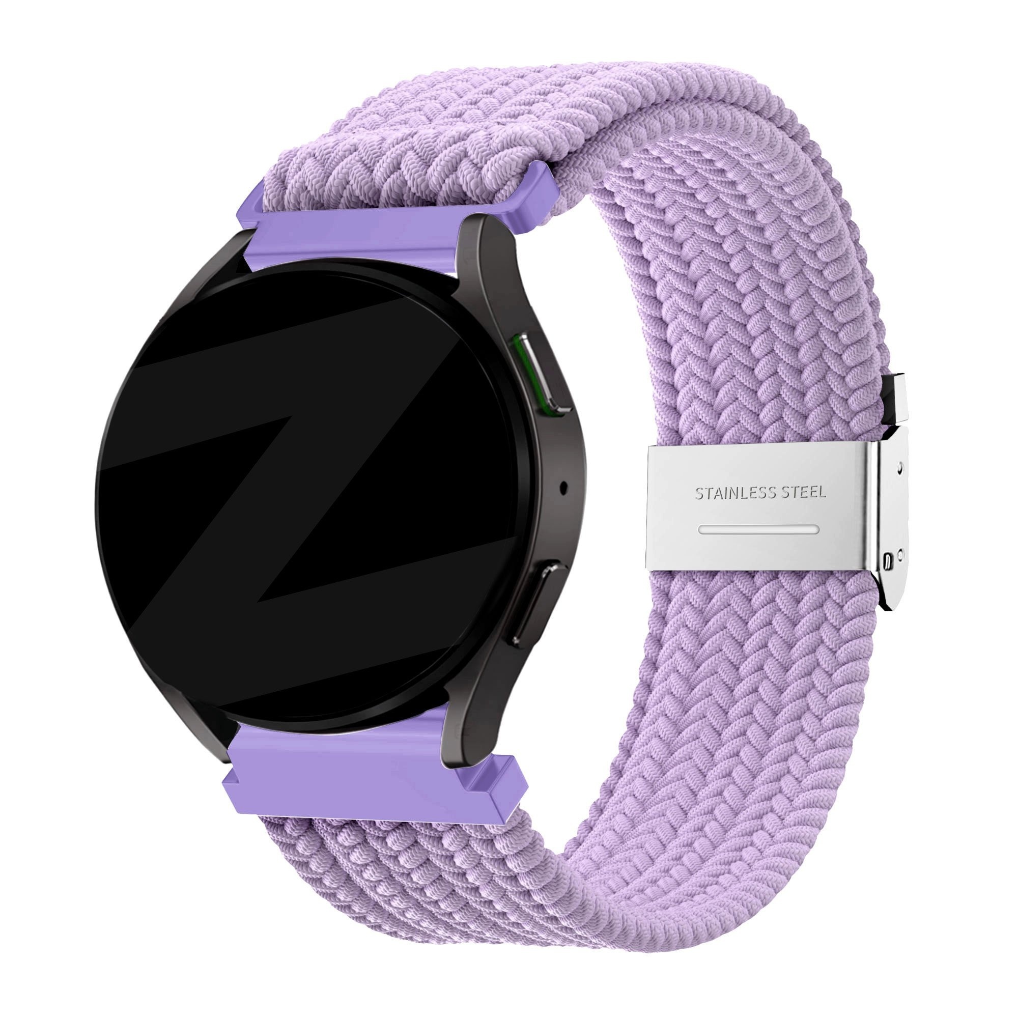 Bandz Samsung Galaxy Watch 7 44mm gevlochten nylon band (lichtpaars)