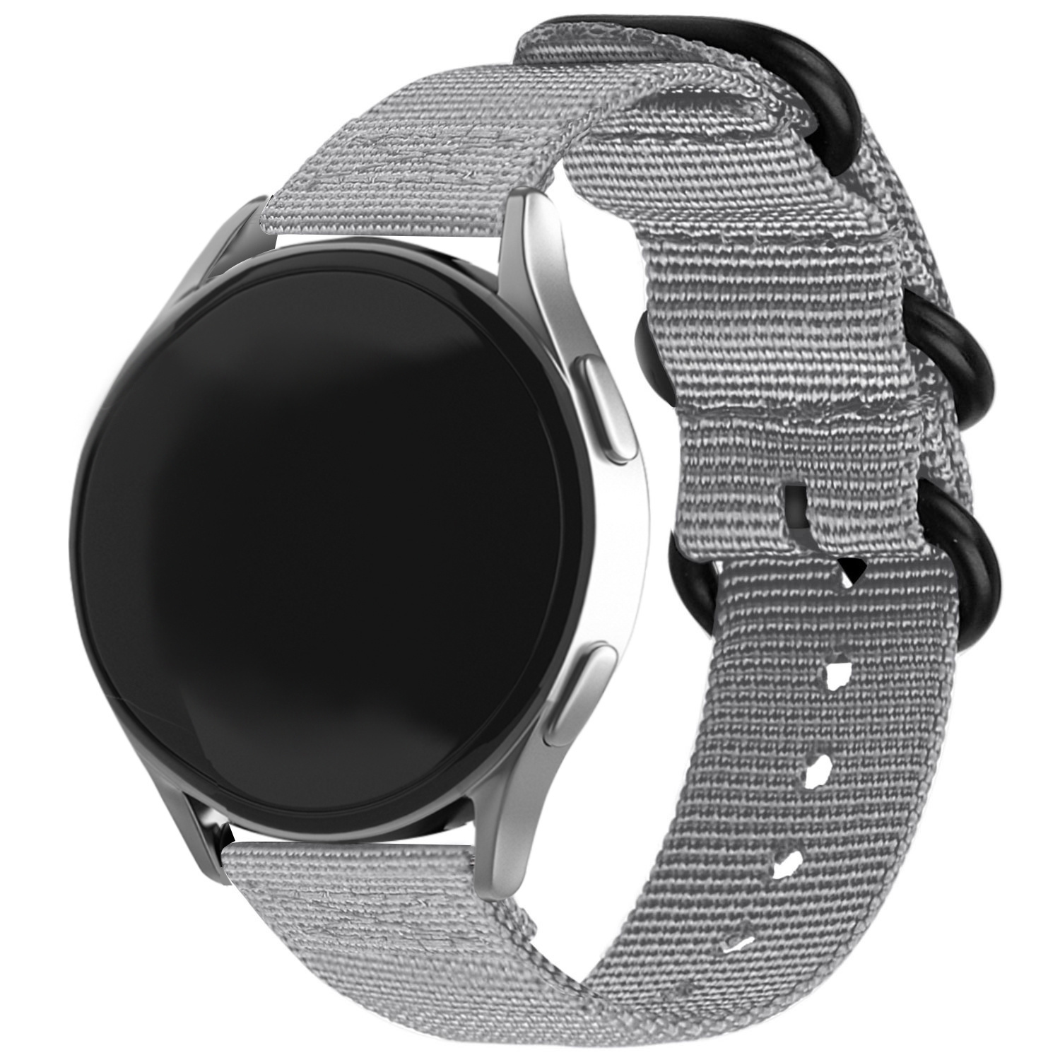 Strap-it Samsung Galaxy Watch 7 - 44mm nylon gesp band (grijs)
