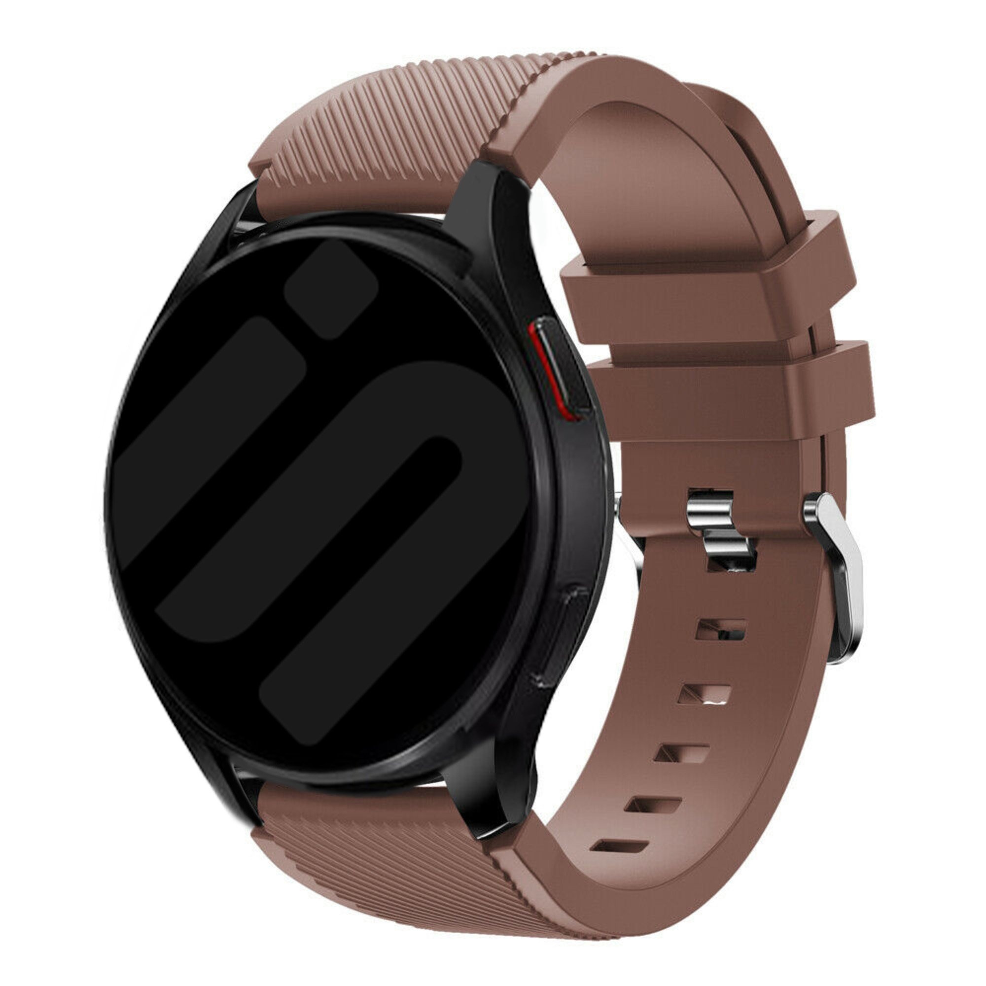 Strap-it Samsung Galaxy Watch 7 - 44mm siliconen bandje (koffiebruin)