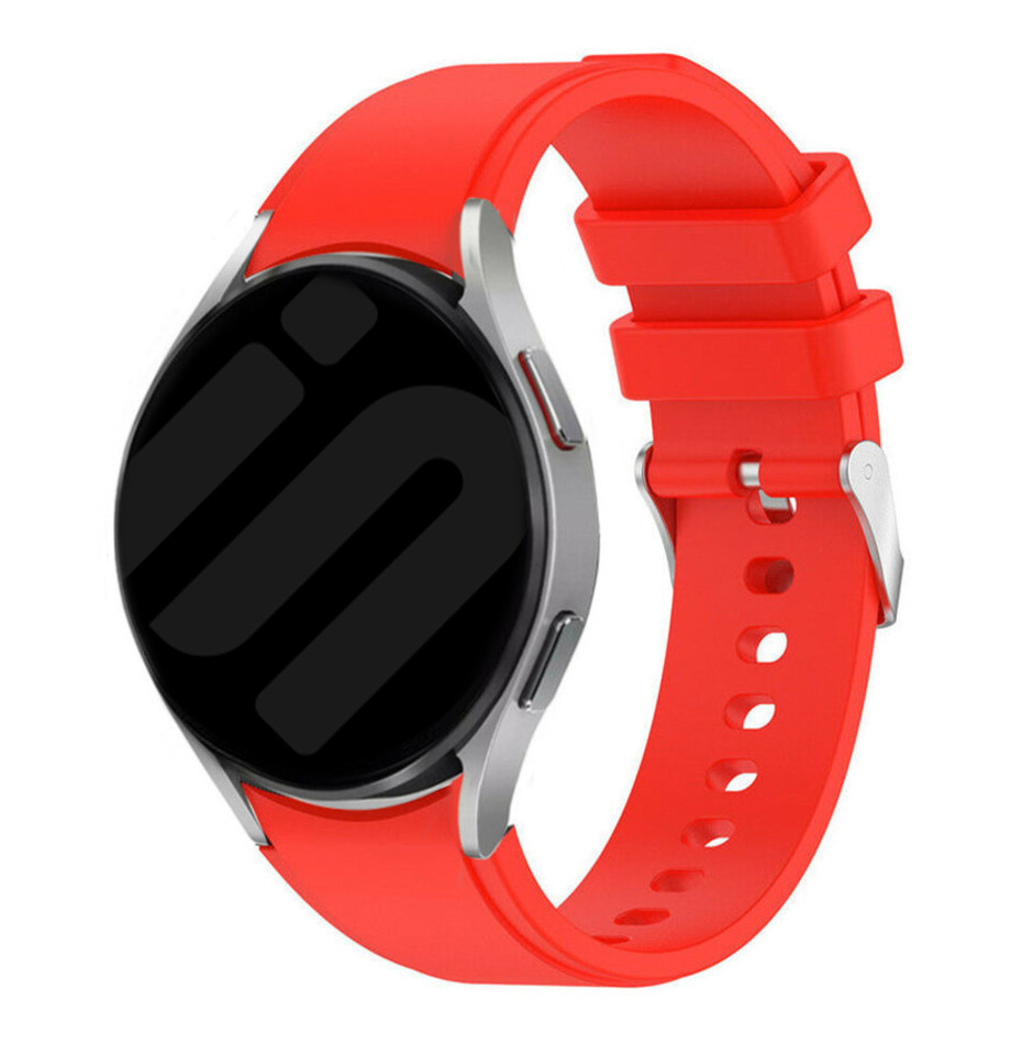 Strap-it Samsung Galaxy Watch 7 - 40mm siliconen band perfect fit (knalrood)