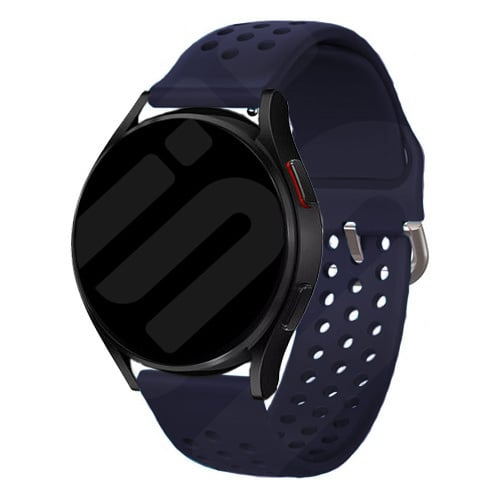 Strap-it Samsung Galaxy Watch 7 - 40mm siliconen bandje met gaatjes (donkerblauw)