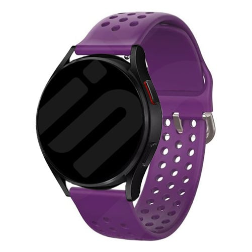 Strap-it Samsung Galaxy Watch 7 - 40mm siliconen bandje met gaatjes (paars)