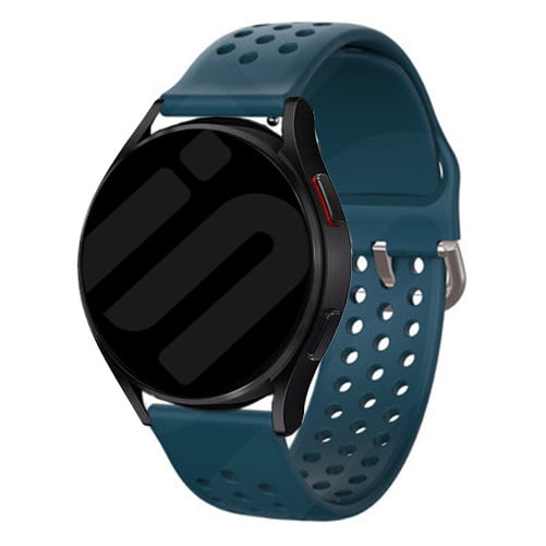 Strap-it Samsung Galaxy Watch 7 - 40mm siliconen bandje met gaatjes (rock green)