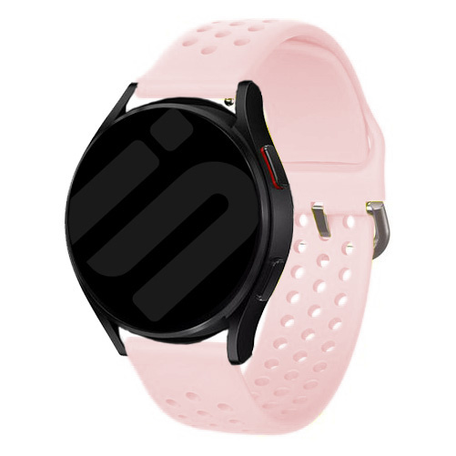 Strap-it Samsung Galaxy Watch 7 - 40mm siliconen bandje met gaatjes (roze)