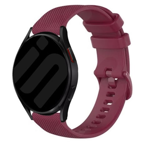 Strap-it Samsung Galaxy Watch 7 - 44mm Luxe Siliconen bandje (donkerrood)