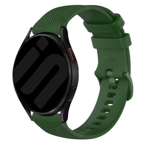 Strap-it Samsung Galaxy Watch 7 - 44mm Luxe Siliconen bandje (legergroen)
