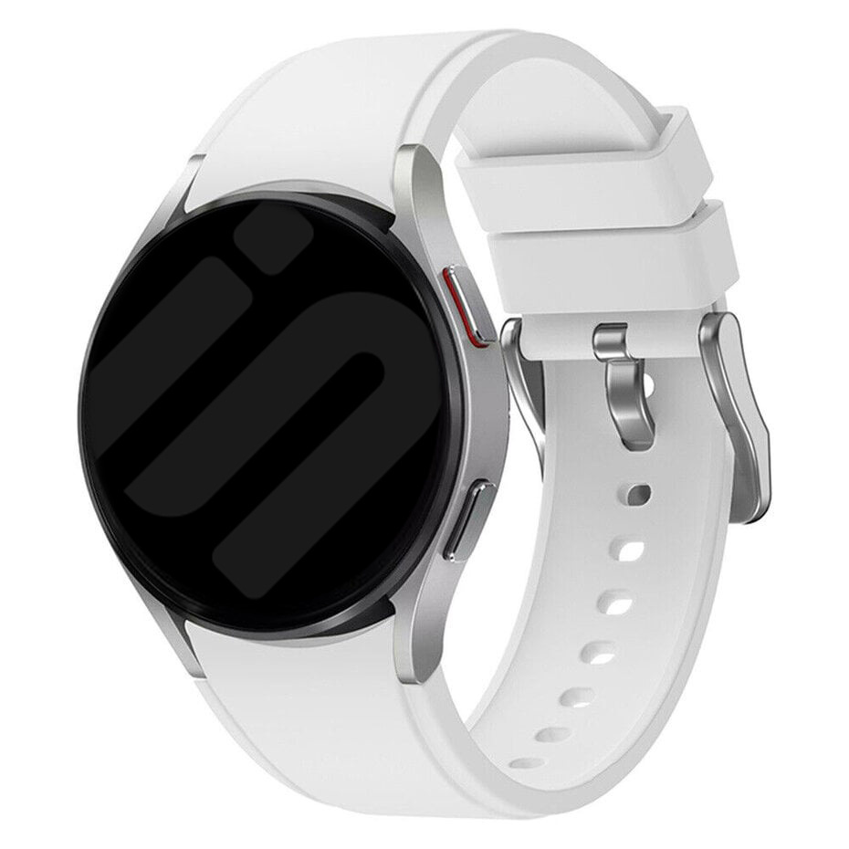 Strap-it Samsung Galaxy Watch 7 - 44mm siliconen band perfect fit (wit)