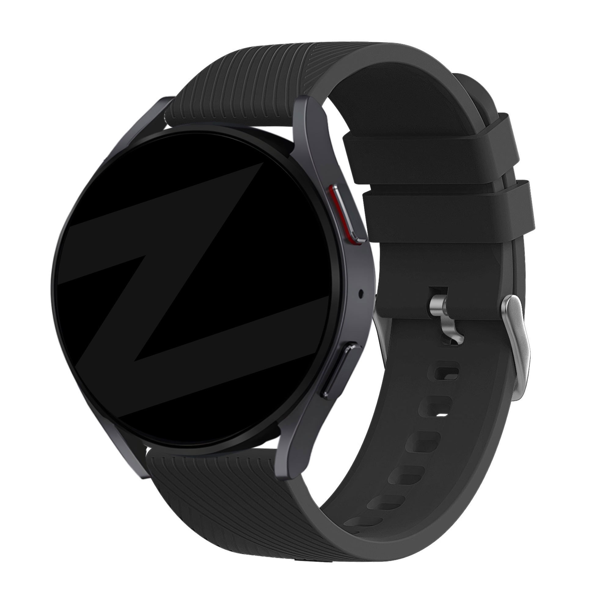 Bandz Samsung Galaxy Watch 7 - 40mm siliconen band 'Deluxe' (zwart)