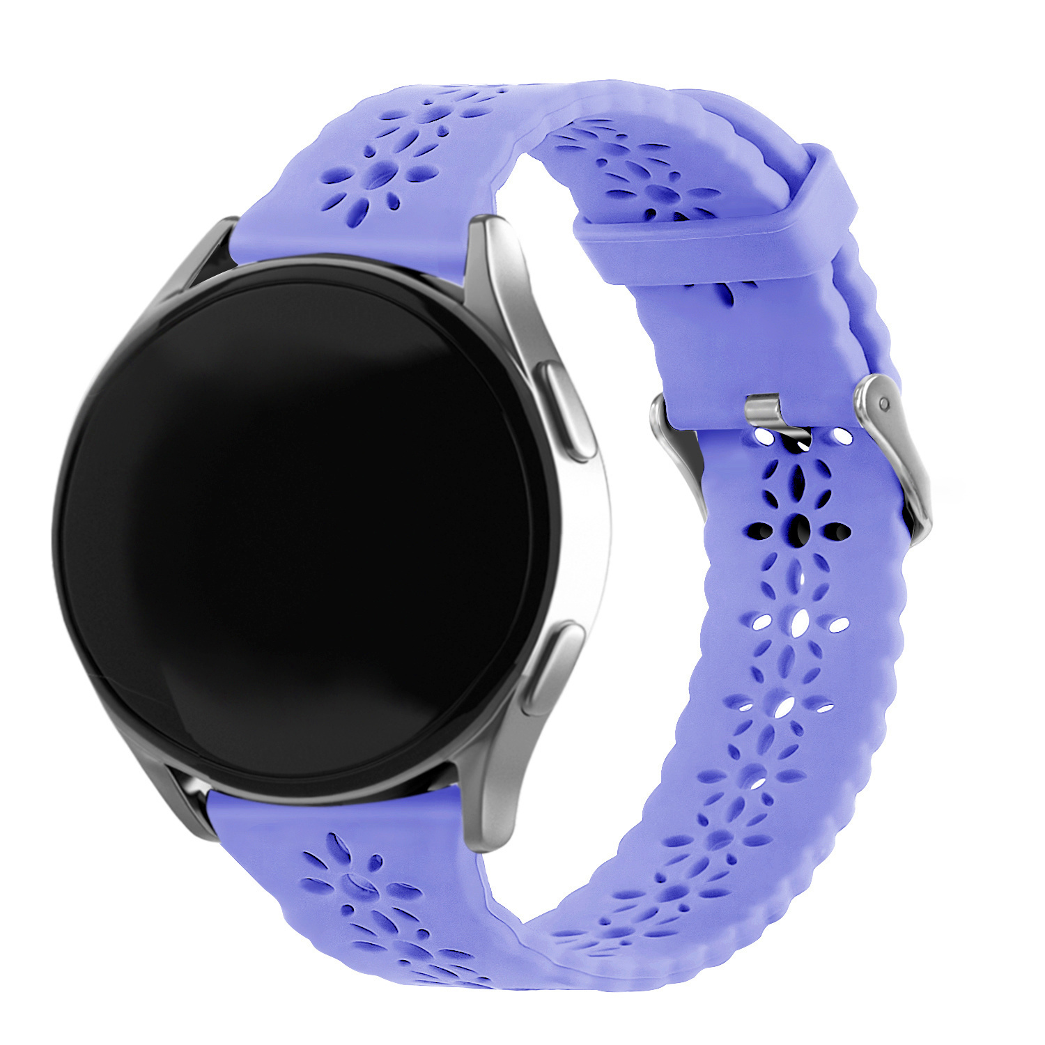 Strap-it Samsung Galaxy Watch 7 - 44mm siliconen bandje met patroon (lila)