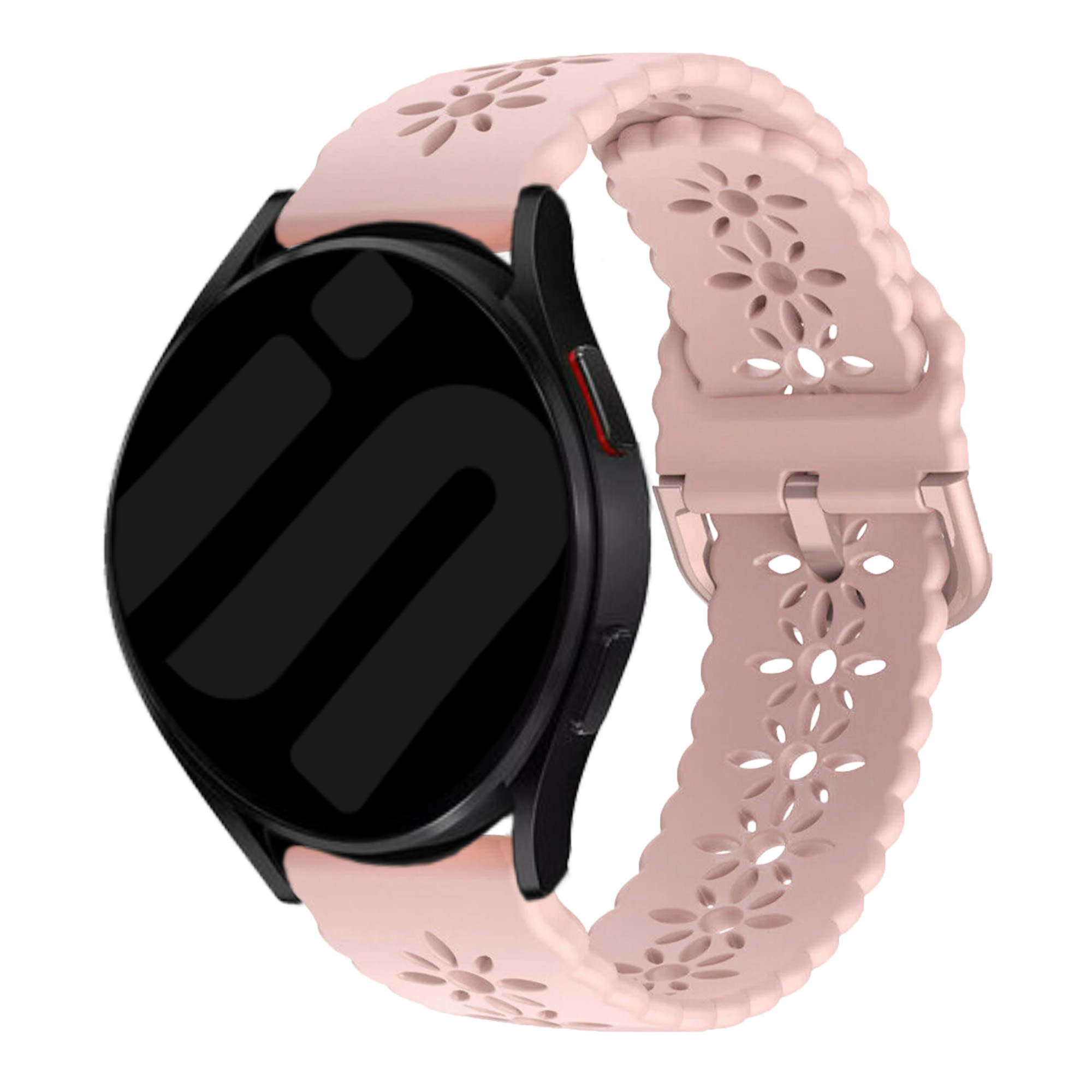 Strap-it Samsung Galaxy Watch 7 - 44mm siliconen bandje met patroon (roze)