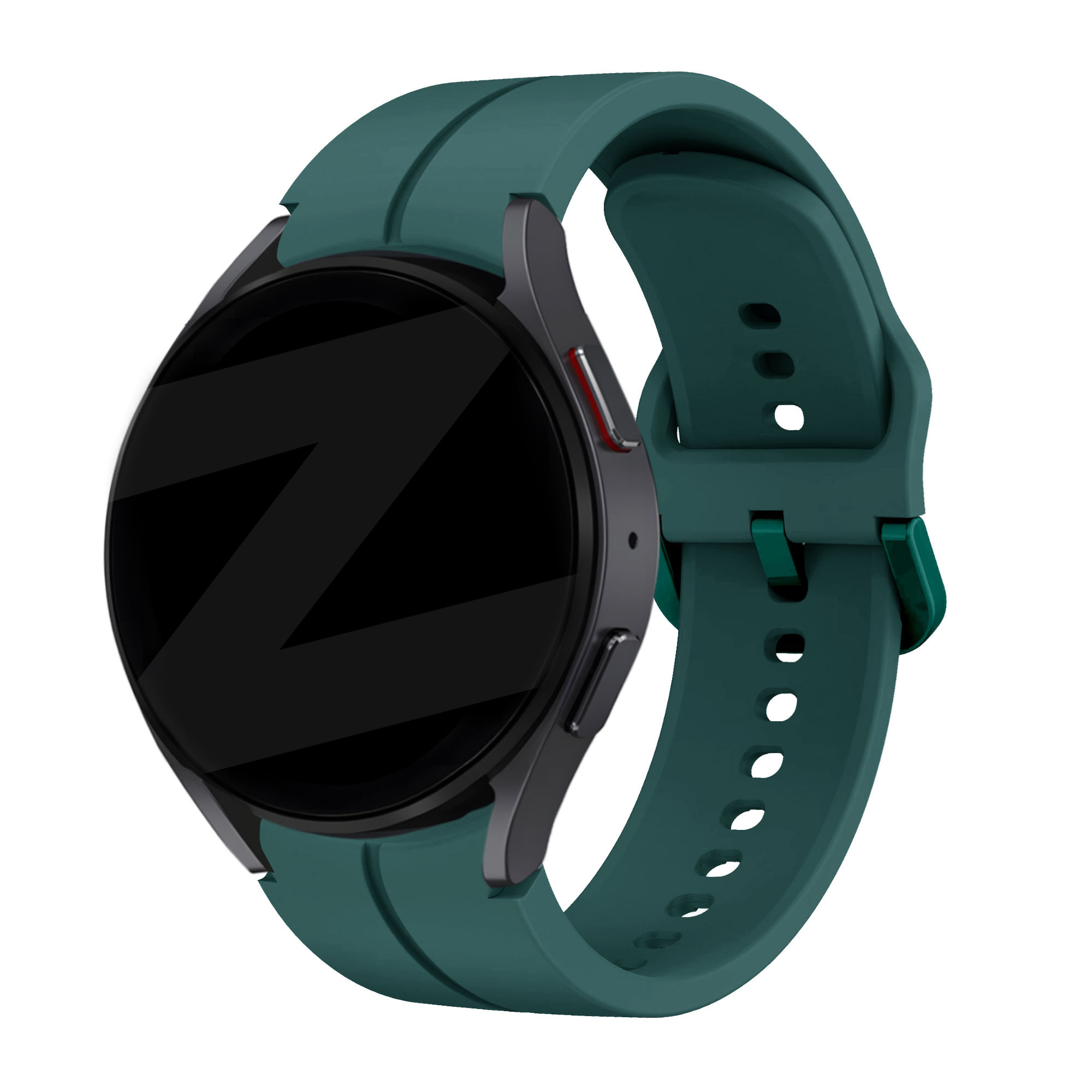 Bandz Samsung Galaxy Watch 7 - 40mm siliconen band 'Extreme' (donkergroen)