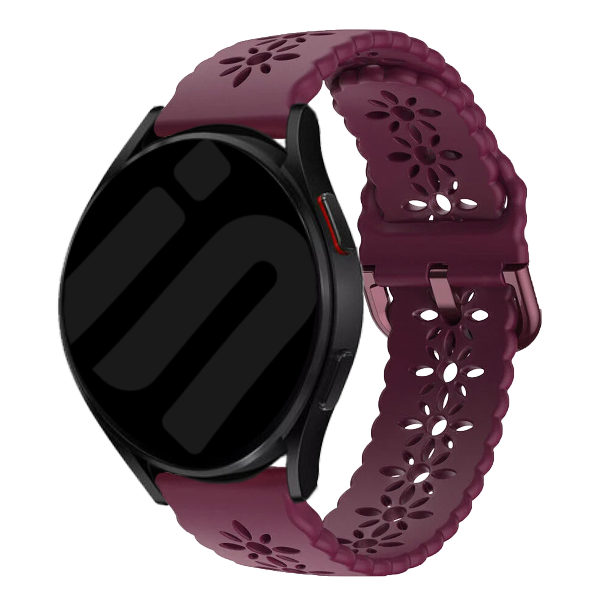 Strap-it Samsung Galaxy Watch 7 - 40mm siliconen bandje met patroon (bordeaux)