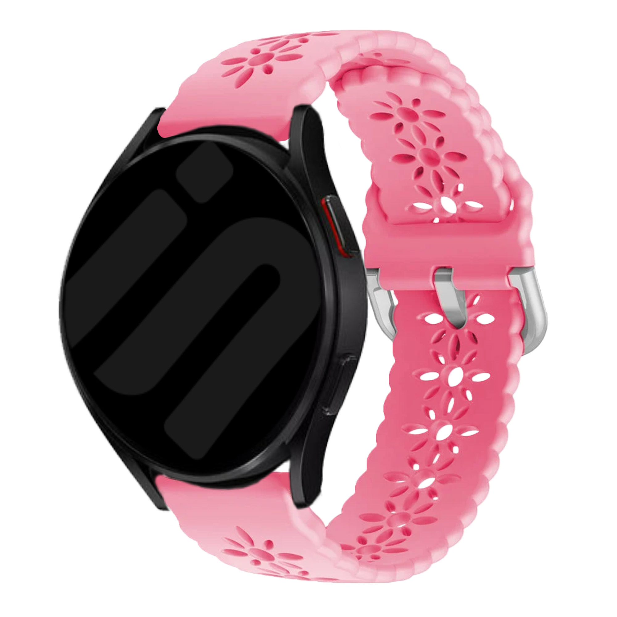 Strap-it Samsung Galaxy Watch 7 - 40mm siliconen bandje met patroon (knalroze)