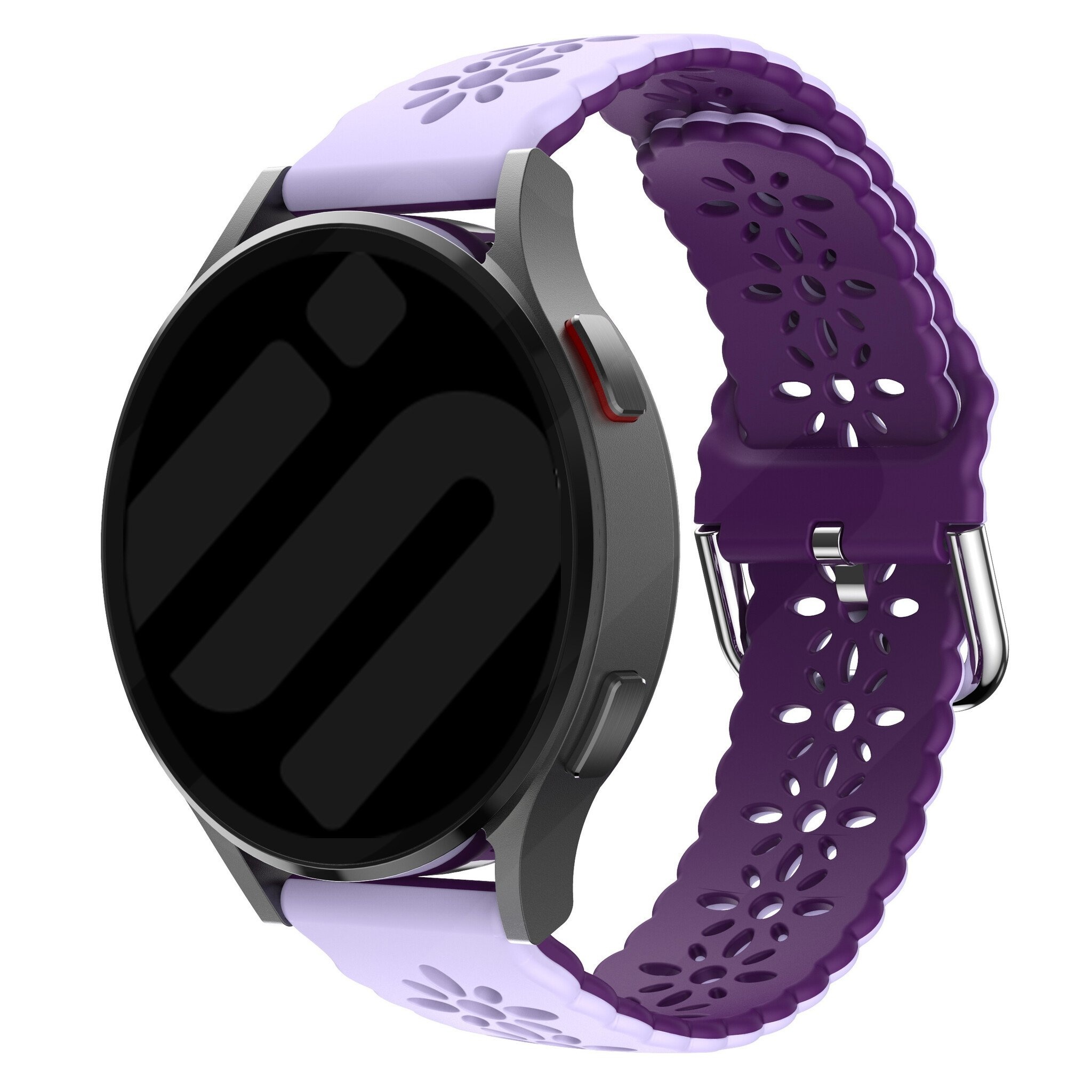 Strap-it Samsung Galaxy Watch 7 - 44mm siliconen bandje met patroon (lila/paars)