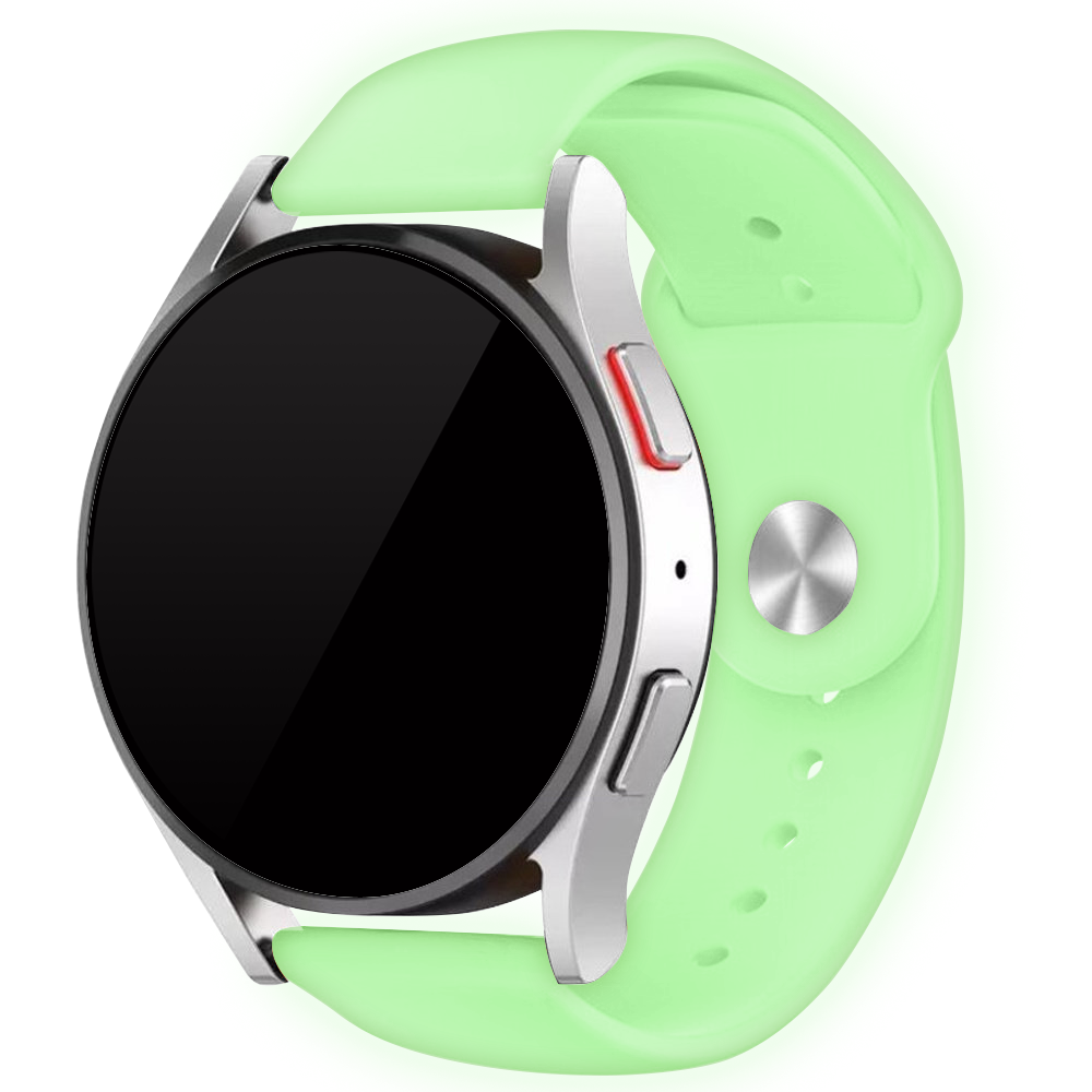 Strap-it Samsung Galaxy Watch 7 - 40mm lichtgevend siliconen bandje (lime)