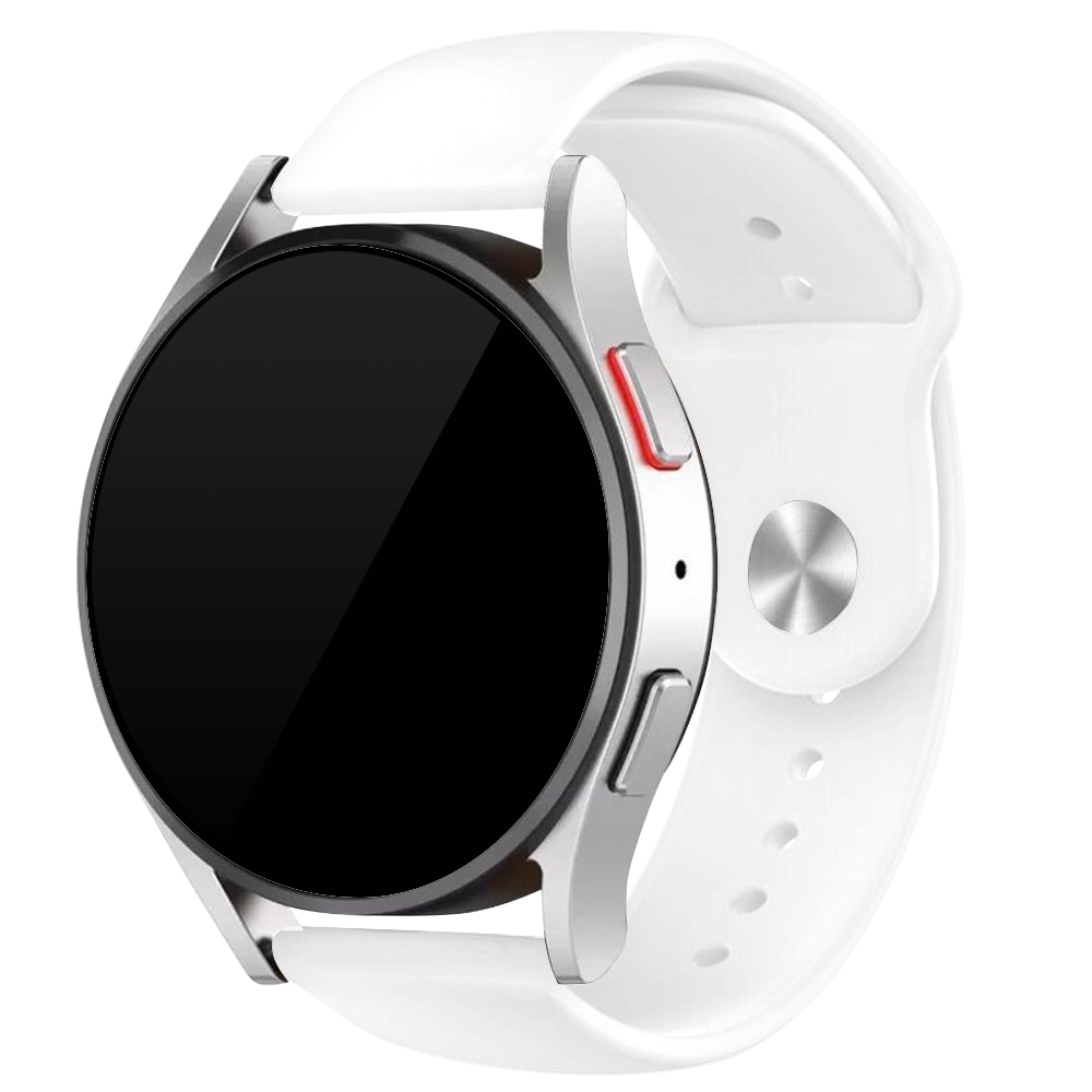 Strap-it Samsung Galaxy Watch 7 - 40mm lichtgevend siliconen bandje (wit)