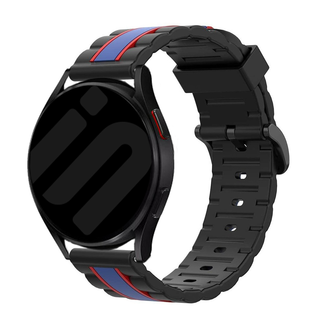 Strap-it Samsung Galaxy Watch 7 - 44mm Special Edition Band (zwart/blauw)