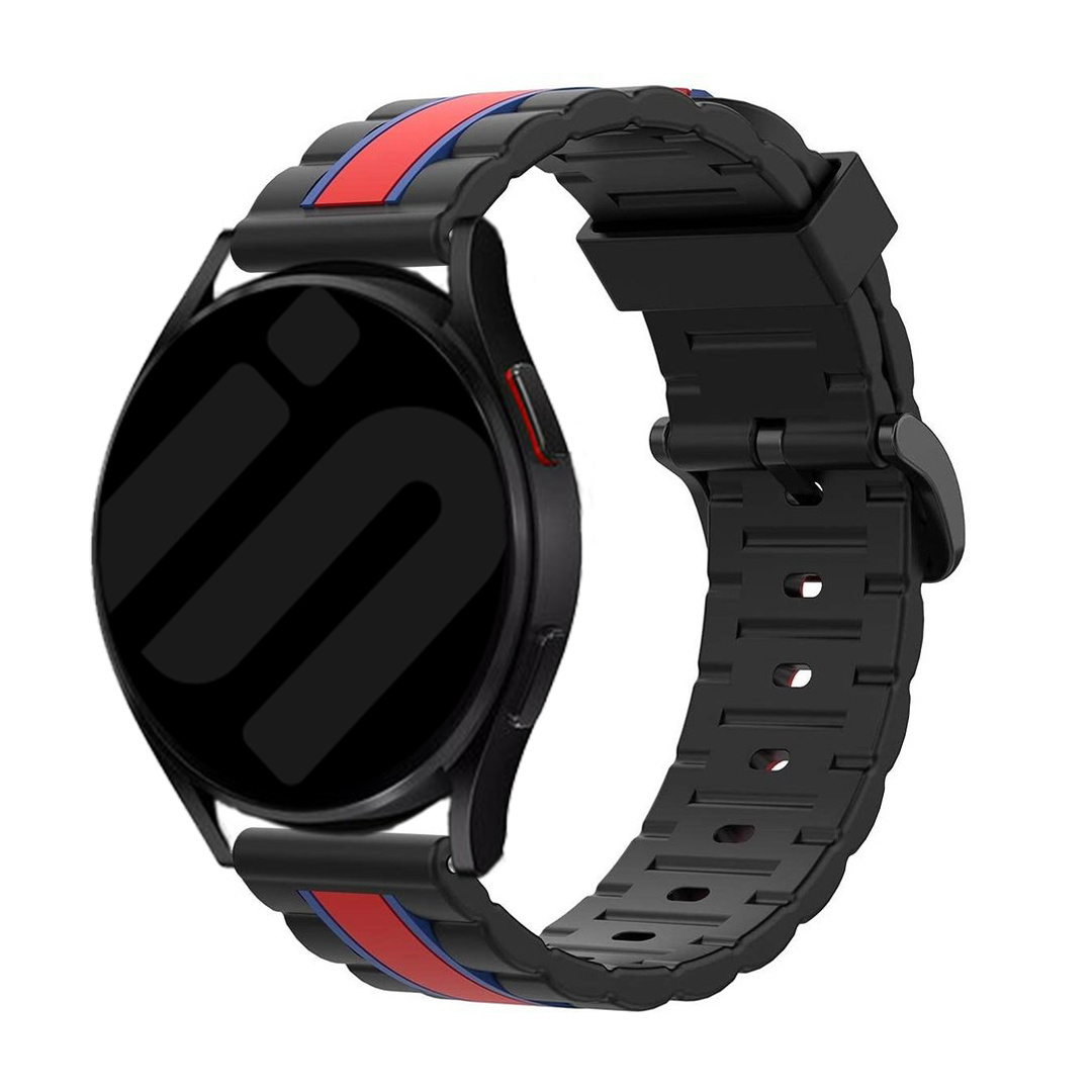 Strap-it Samsung Galaxy Watch 7 - 44mm Special Edition Band (zwart/rood)