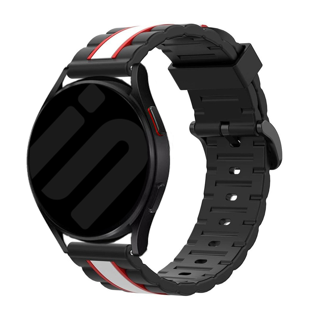 Strap-it Samsung Galaxy Watch 7 - 40mm Special Edition Band (zwart/wit)