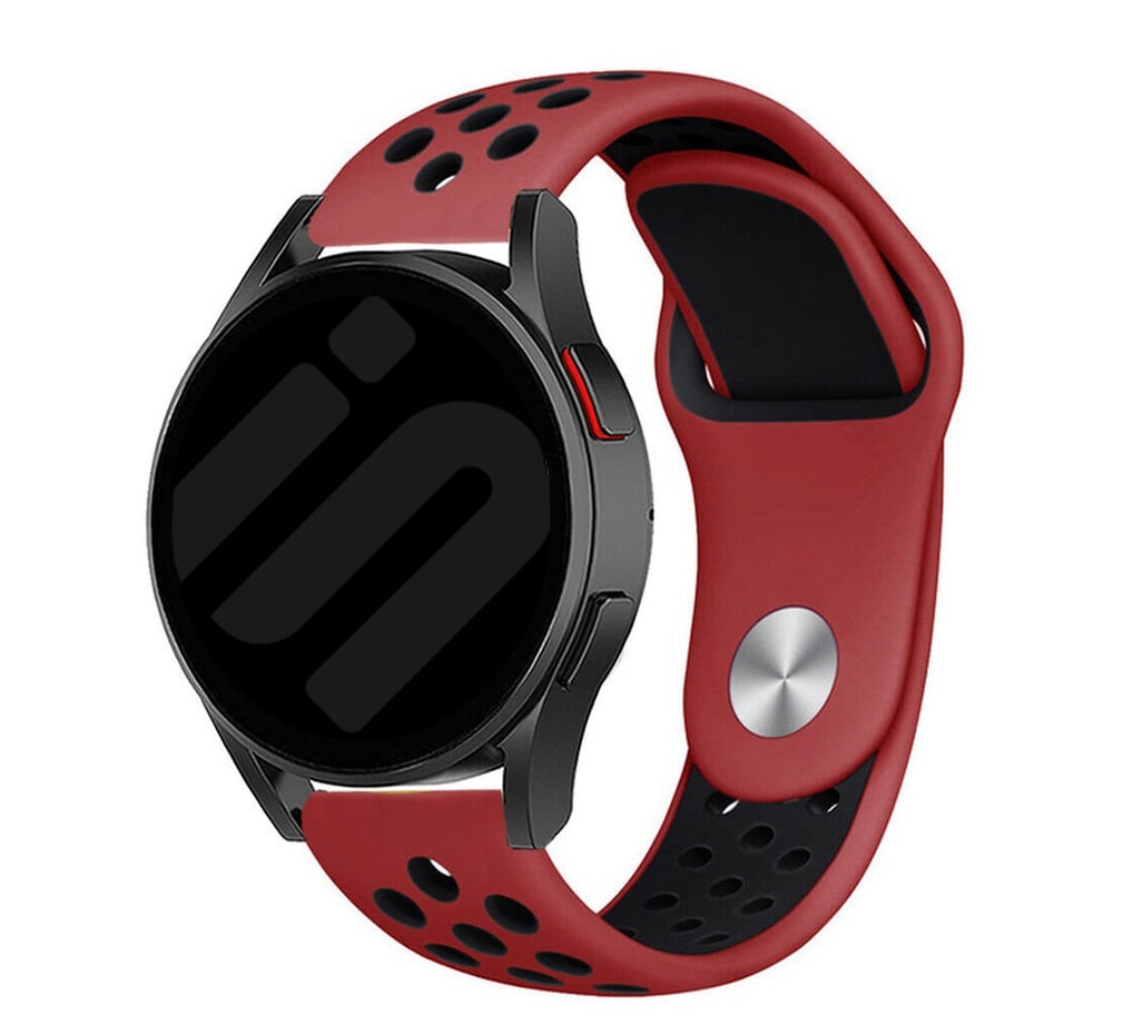 Strap-it Samsung Galaxy Watch 7 - 44mm sport band (rood/zwart)