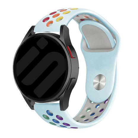 Strap-it Samsung Galaxy Watch 7 - 40mm sport band (lichtblauw/kleurrijk)