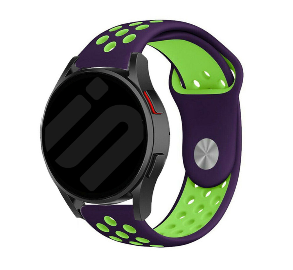 Strap-it Samsung Galaxy Watch 7 - 40mm sport band (paars/groen)