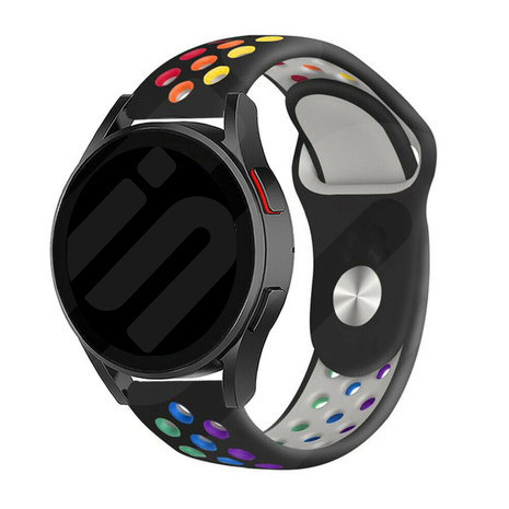 Strap-it Samsung Galaxy Watch 7 - 40mm sport band (zwart/kleurrijk)
