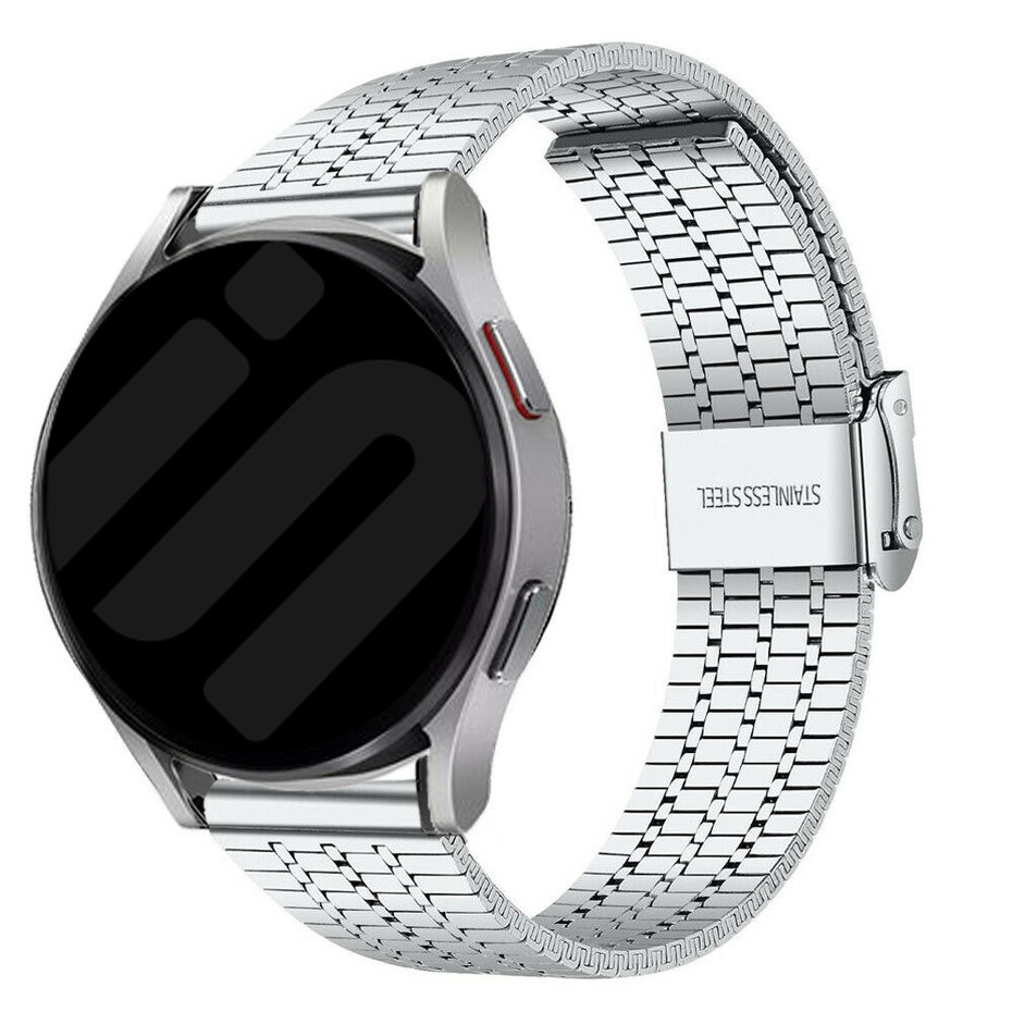Strap-it Samsung Galaxy Watch 7 - 40mm roestvrij stalen band (zilver)